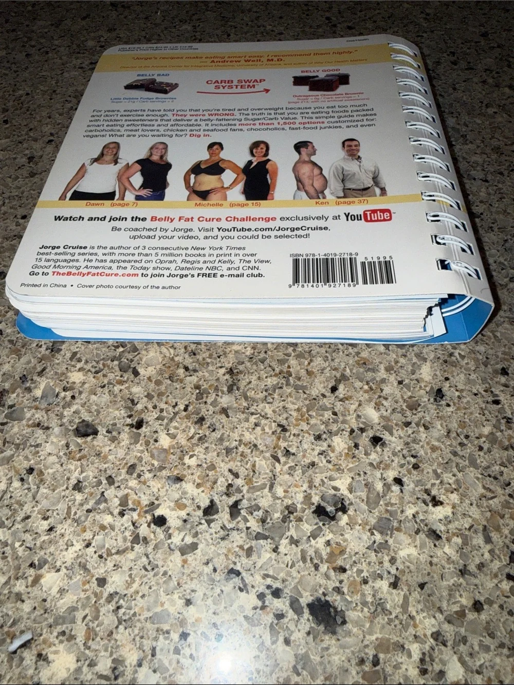 The Belly Fat Cure by Jorge Cruise - Blue & White Cover